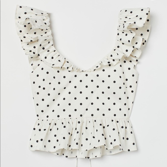 H&M Tops - ***Sold*** H&M Cotton Peplum Top, As New - Size M